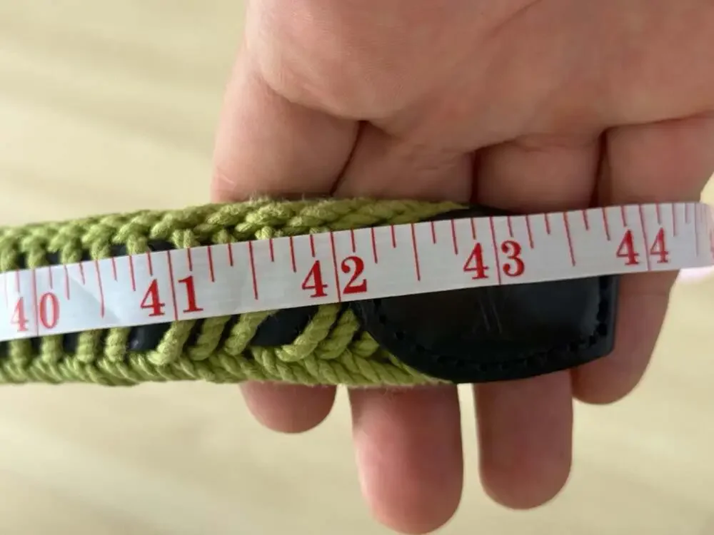 William & Son Green and Navy Braided Woven Belt Size 43.5 inc